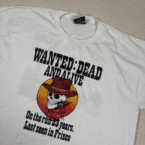 Vintage Grateful Dead Shirt Mens S Wanted Dead‎ Alive Farewell Summer Tour 1987